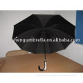 PU handle men stick umbrella in black color